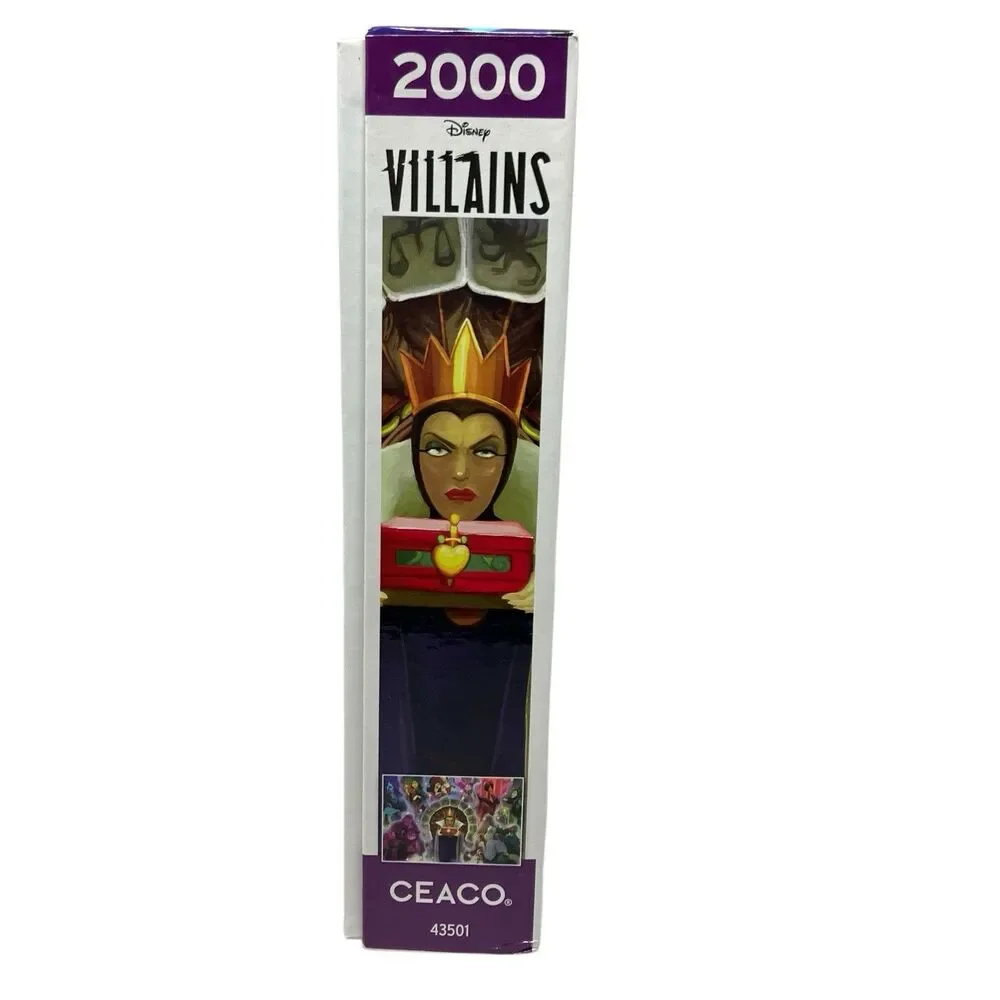 Disney Puzzle 2000 Piece Villains Ceaco Evil Queen Ursula Maleficent‎ Hades